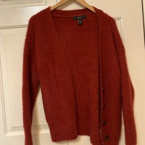 *NEW TAGS* orange/red Forever21 cardigan size M.